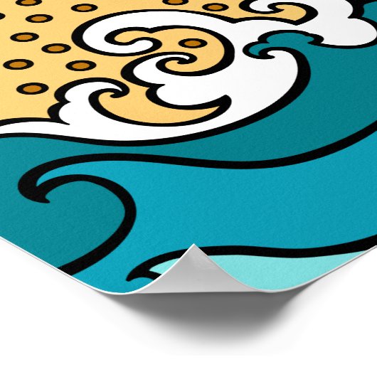 風水白虎 ポスター (角)