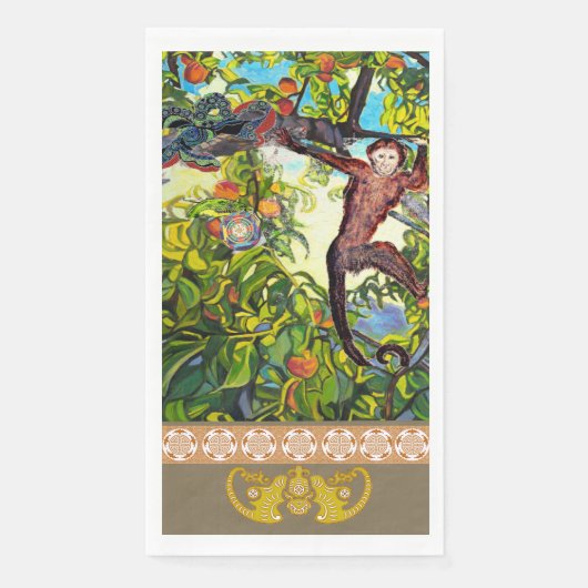 風水2025年新年紙ナプキン/ゲストタオル (正面)