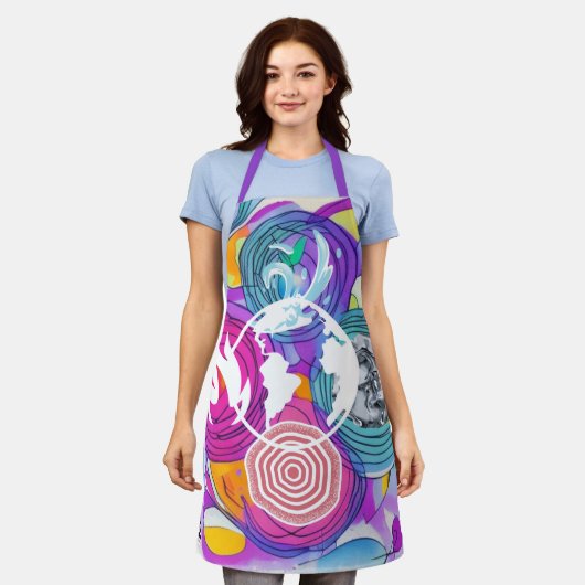 風水 エプロン (着用した状態)