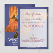 風洞国立公園ハイキング旅行ポスター。 招待状 (正面/裏面)