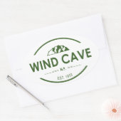 風洞国立公園 楕円形シール (封筒)