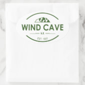 風洞国立公園 楕円形シール (バッグ)