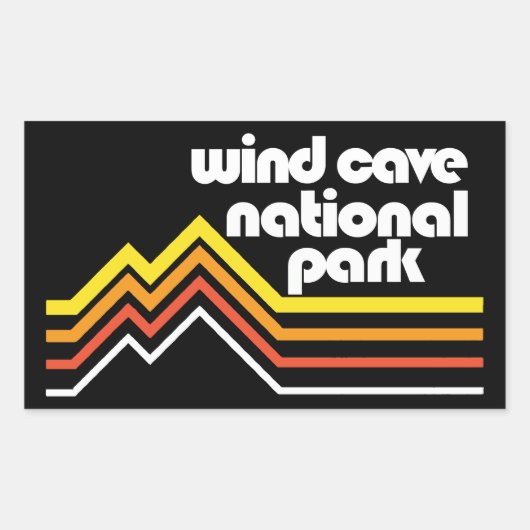 風洞国立公園 長方形シール (正面)