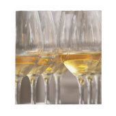 風照のある2列のワインのテイスティンググラス ノートパッド (正面)