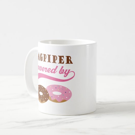 風笛吹奏者のおもしろいなギフト コーヒーマグカップ (正面左)