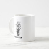 風笛吹奏者のマグ コーヒーマグカップ (正面左)