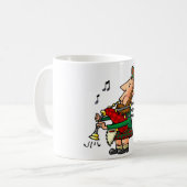 風笛吹奏者 コーヒーマグカップ (正面左)