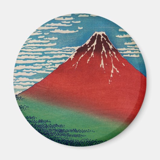 風素晴らし朝澄んヴィンテージ日本のアート マグネット (正面)