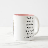 風自由にに対風、"生まれる自由…… ツートーンマグカップ (正面右)