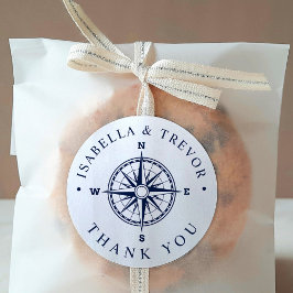 風航海のコンパス白 |海軍ありがとう ラウンドシール