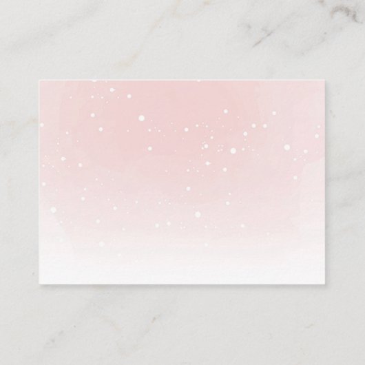 風船おむつラッフルカード付きピンクテディベア エンクロージャーカード (裏面)