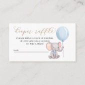 風船おむつラッフル付きブルーゾウ エンクロージャーカード (正面)