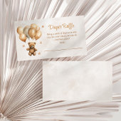 風船おむつラッフル付きボホテディベア エンクロージャーカード