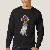風船おもしろい付きスピノーネイタリアーノ犬 スウェットシャツ (正面)