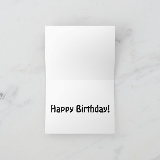 風船おもしろい付き馬誕生日カード カード (内部)