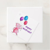 風船お洒落付きピンクピグ フェイバータグ (インサイチュ)