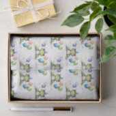 風船お洒落付き可愛い緑のカエル 薄葉紙 (ギフト)