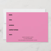 風船がとってもかわいい楽しいパーティーのお誘い 招待状 (裏面)