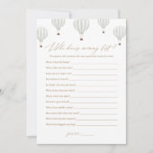 風船がママのことを一番知っている 赤ちゃんのお披露目ゲーム 招待状 (正面)