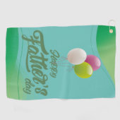 風船が乗ったゴルフタオルお父さんの日 ゴルフタオル (横)