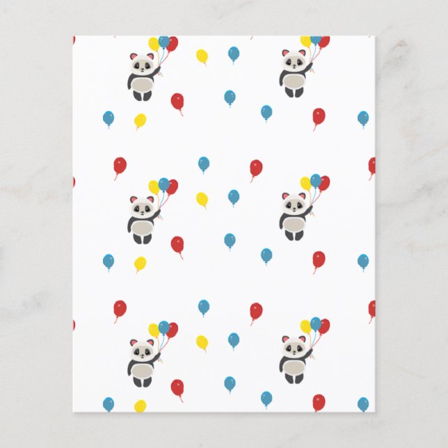 風船が白いパンダ熊 (正面)