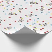 風船が白いパンダ熊 ラッピングペーパー (角)