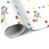 風船が白いパンダ熊 ラッピングペーパー (ロールコーナー)