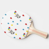 風船が白いパンダ熊 卓球ラケット (横)