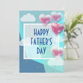 風船が青く、お父さモダンん幸せな日 招待状 (スタンド正面)