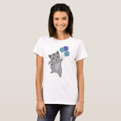 風船が飛び上カラフルがる Tシャツ (正面フル)