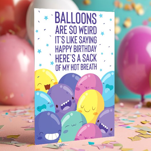 風船って変ですよね | おもしろい 誕生日 カード