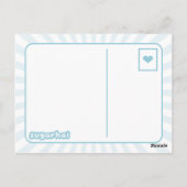 風船でかわいい一角獣 ポストカード (裏面)