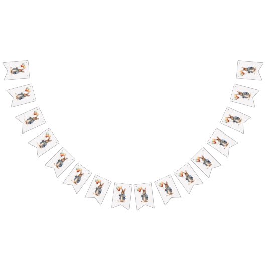 風船でウサギの青いジャケットをピーター バンティングフラッグ (全)