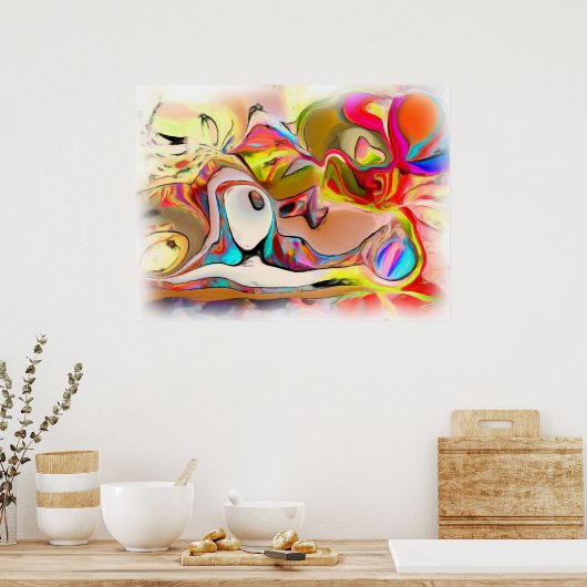 風船で午後を楽しむ ポスター (キッチン)