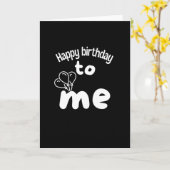 風船で私にハッピーバースデー カード (黄色い花)