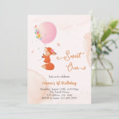 風船で空を飛ぶ赤ちゃん狐 招待状 (スタンド正面)