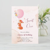 風船で空を飛ぶ赤ちゃん狐 招待状 (スタンド正面)