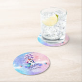 風船で美しいユニコーン紙コースター ラウンドペーパーコースター (インサイチュ)