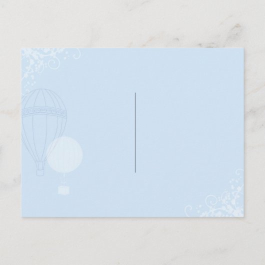 風船で鳥を愛する日付を保存 案内ポストカード (裏面)