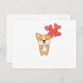 風船で~に行くかわいいハートたち ポストカード (正面/裏面)