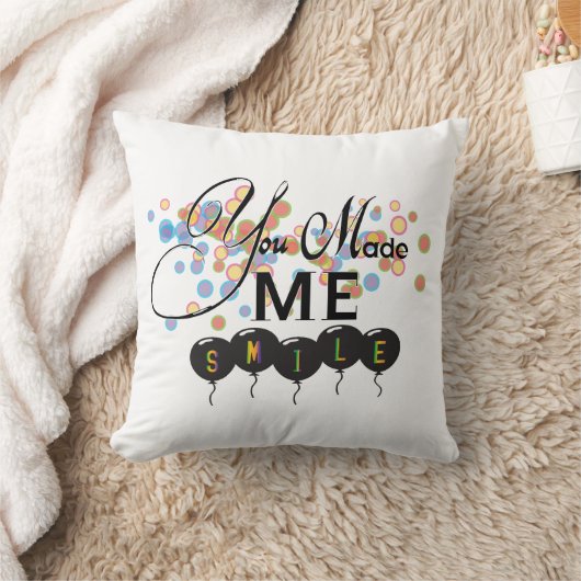 風船との引用文を楽しむ – あなたは私をスマイルさせた! クッション (ブランケット)