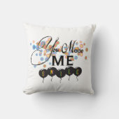 風船との引用文を楽しむ – あなたは私をスマイルさせた! クッション (正面)