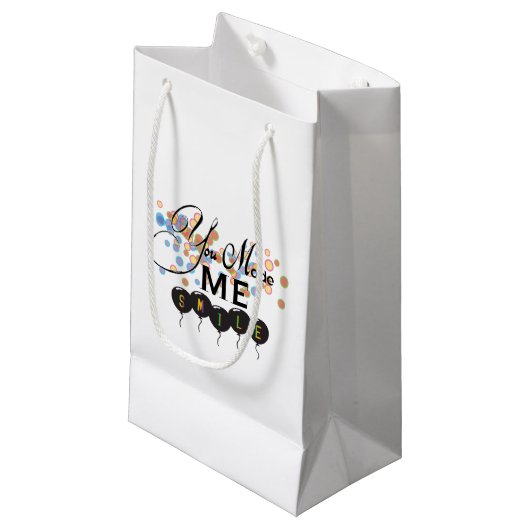 風船との引用文を楽しむ – あなたは私をスマイルさせた! スモールペーパーバッグ (正面アングル)