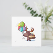 風船とケーキのムース 招待状 (スタンド正面)