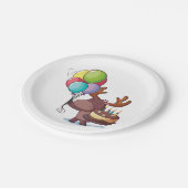 風船とケーキを持つムース ペーパープレート (アングル)