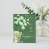 風船とシャムロックを持つレプレシャン帽 招待状 (スタンド正面)