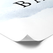 風船とテディベア緑の少年ウェルカムサイン ポスター (角)