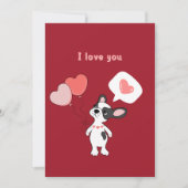 風船とハートのカワイイ子犬の日 シーズンカード (正面)