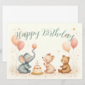 風船と動物の誕生日 (正面/裏面)