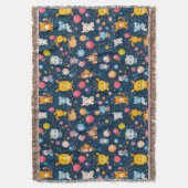 風船と星がかわいい動物 スローブランケット (正面縦)